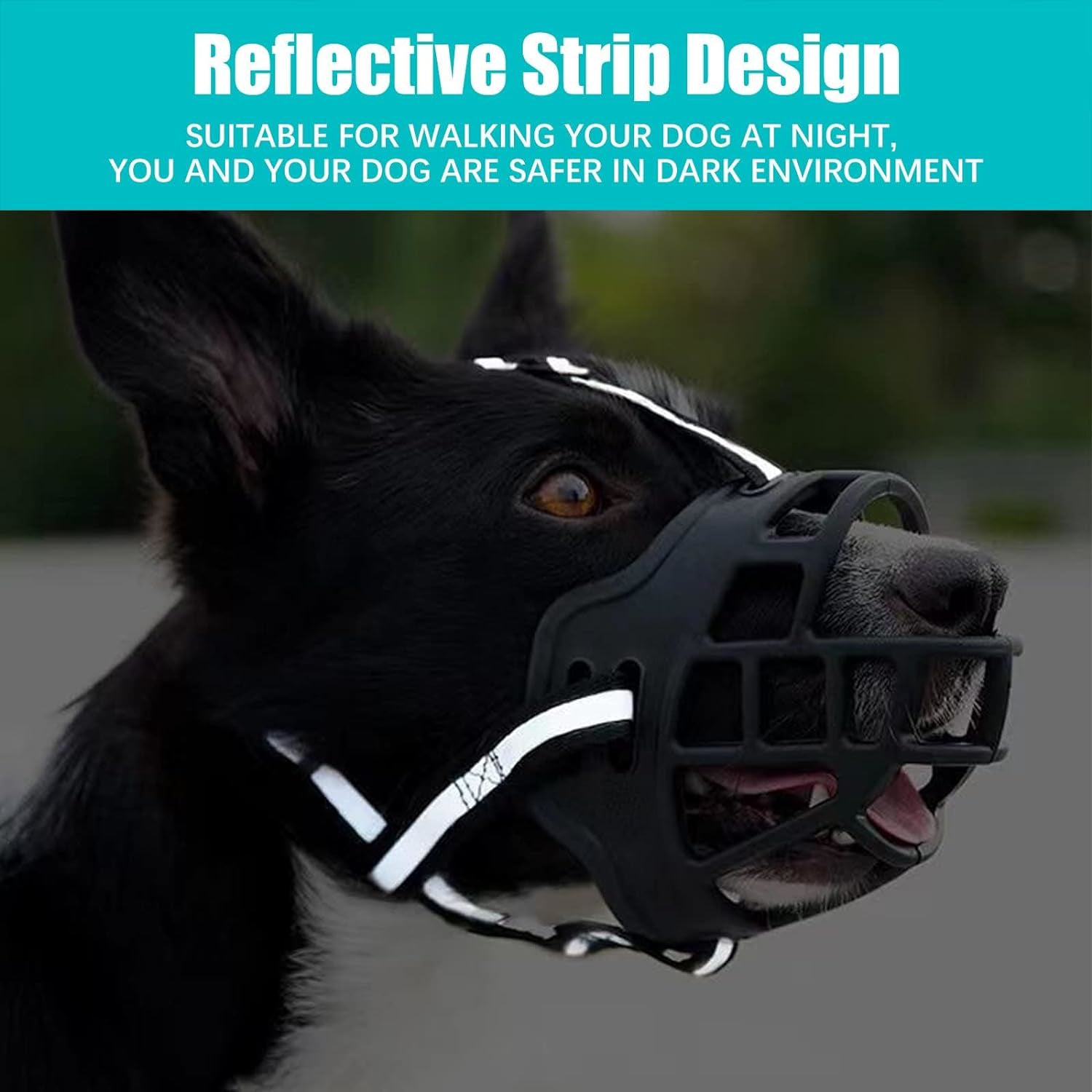 Dog Muzzle for Large Breed Adjustable Dogs Muzzles for Xl Bully Breathable With