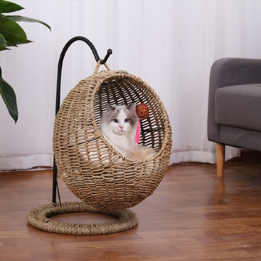 RattanPurrfection Hanging Cat Basket
