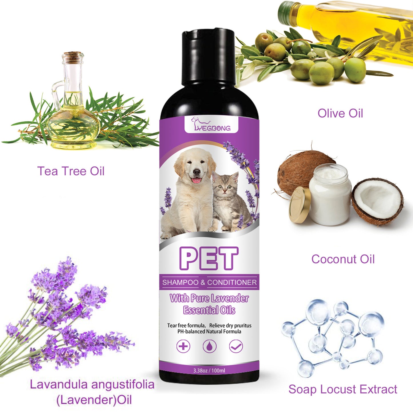 Lavender Breeze Pet Spa Shampoo and Conditioner