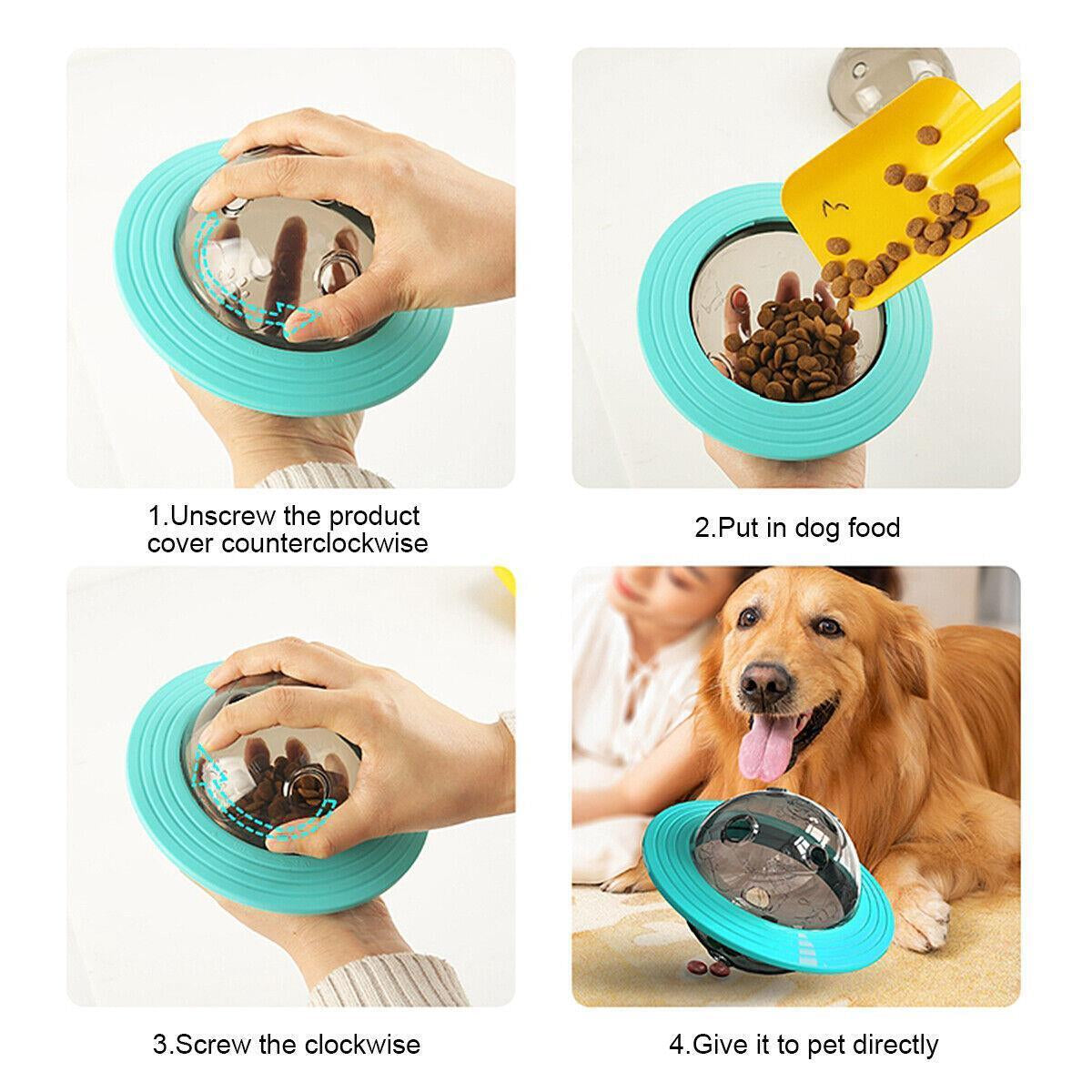 Pet Treat Dispenser Ball Dogs Cats Puzzle Toy Game Interactive Toy Slow Eat Ball