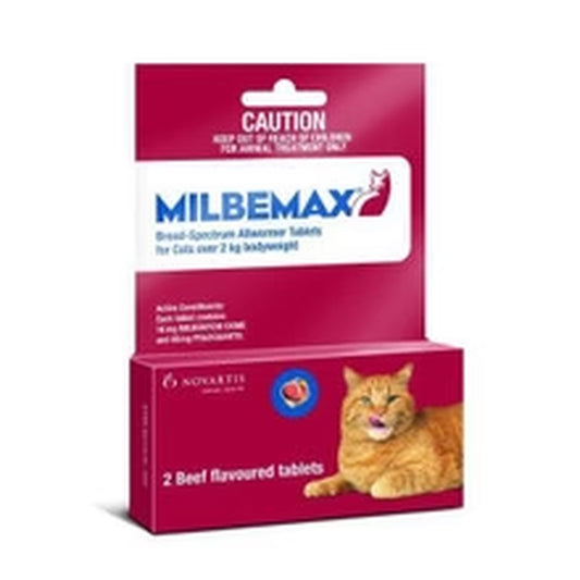 Milbemax Wormer for Cats More than 4.4Lbs (2Kg) - 2 Tablets