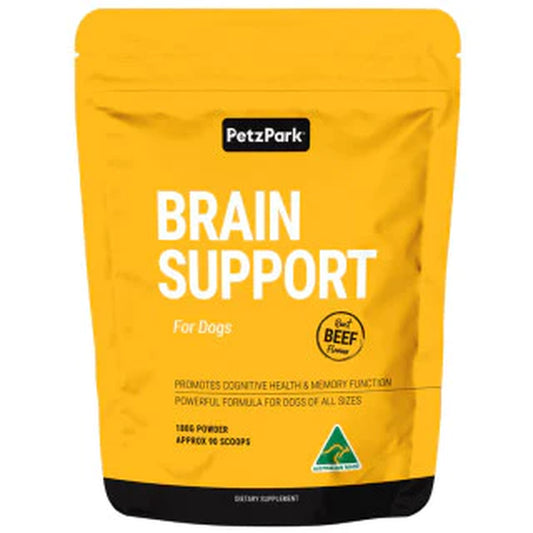 Petz Park Brain Support Powder for Dogs Roast Beef Flavour 90 Scoops - 180G
