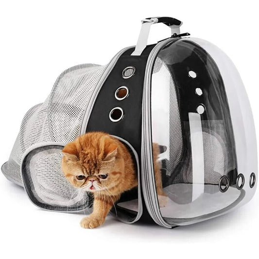 Expandable Cat Carrier Backpack Large Transparent Pet Carrier Travel Backpack Bubble Space Capsule High Quality Pet Travel Bag