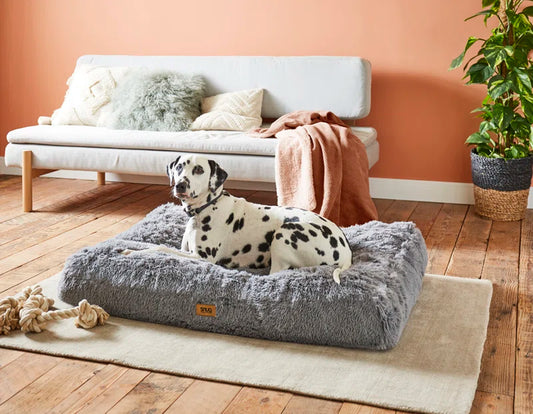 Furry Friends Super Fluffy Grey Pet Bed