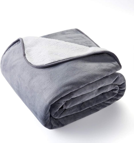 Allisandro Waterproof Dog Blanket 100X75Cm Grey Pee Proof Puppy Throws for Couch