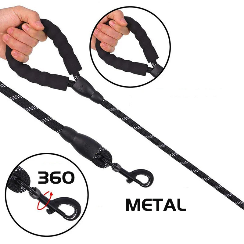 120/150/200/300CM Strong Leashes for Dogs Soft Handle Dog Leash Reinforced Leash for Small Medium Large Dogs Big Dog Supplies